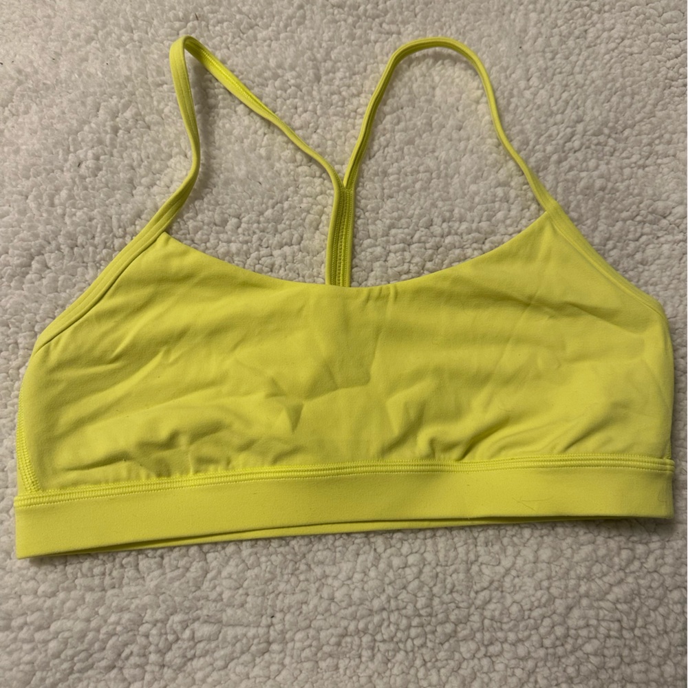 Lululemon - Flow Y Bra - Highlighter Yellow - Size 10
